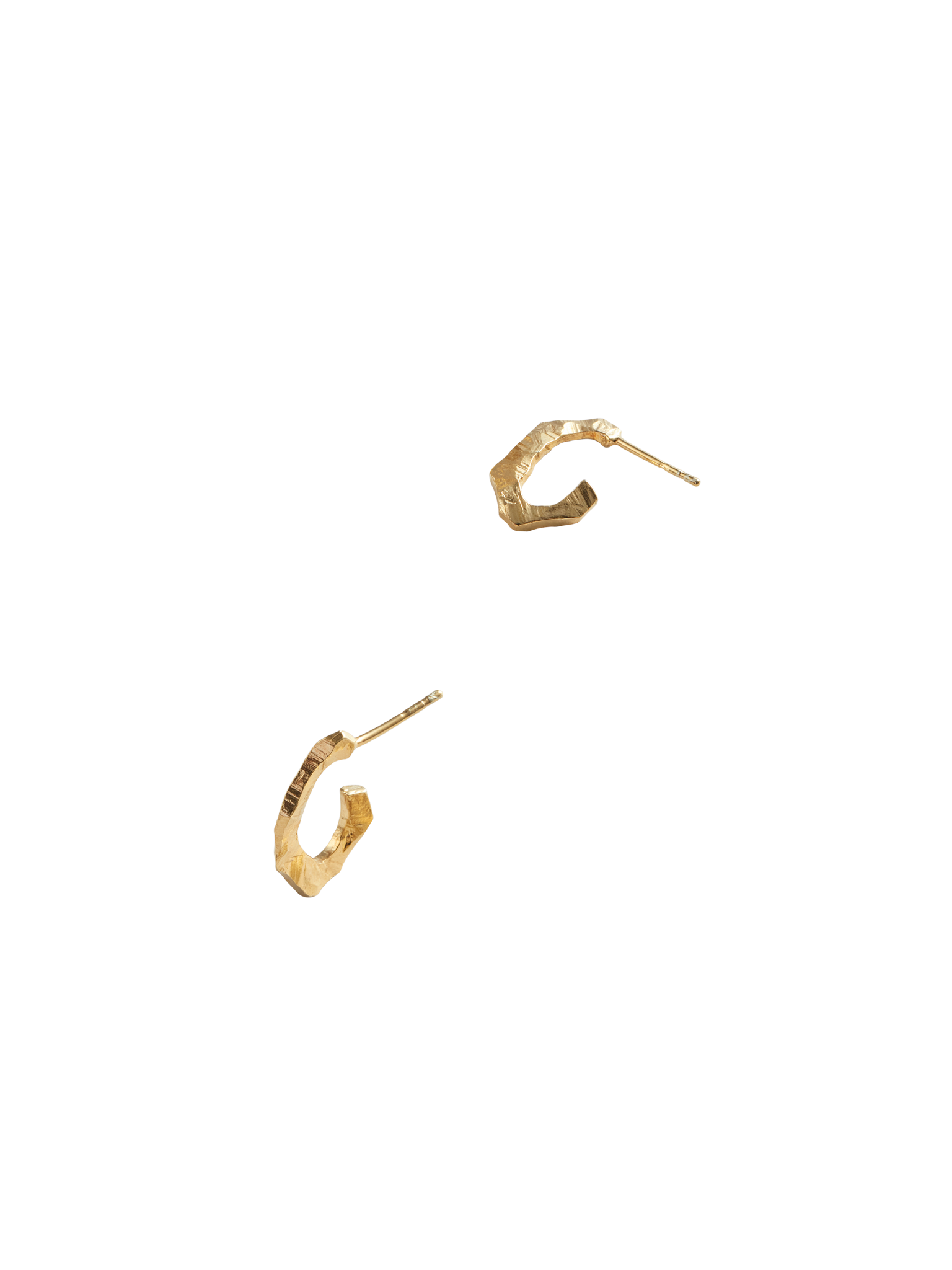 Grim creol earrings in 18k yellow gold